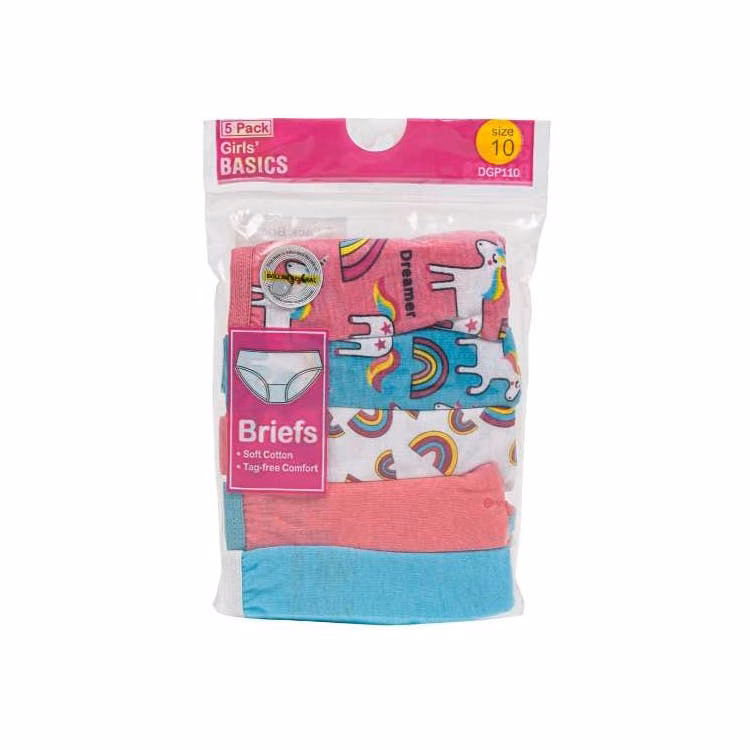 Girls' Panties Assorted Medium 5pk