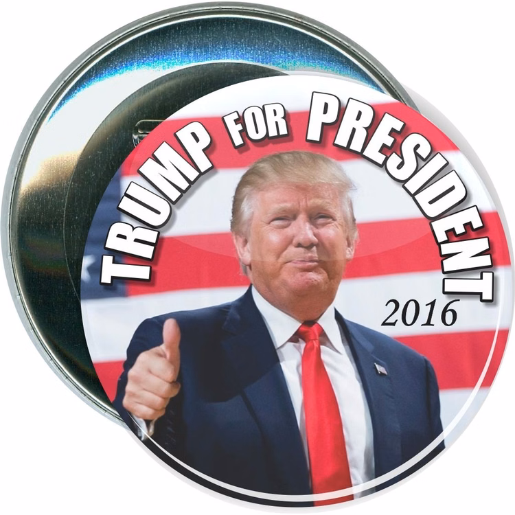 Trump,Thumb Up, Political Button