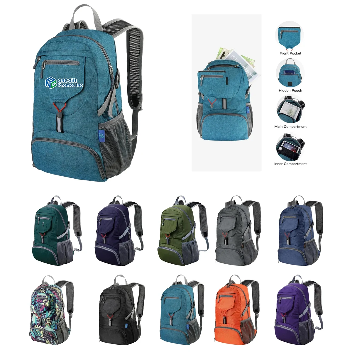 16.9" x 11.4" x 5.5" Large Capacity Outdoor Sports Backpack 1