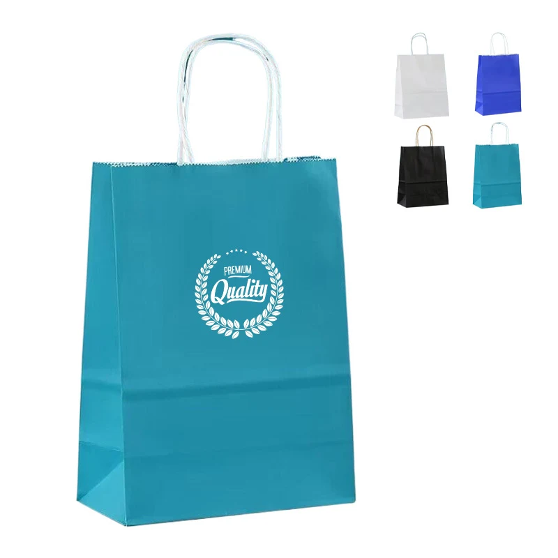 Recycled Kraft Paper Shopping Bag Twisted Handle Kraft Grocery Bag 1