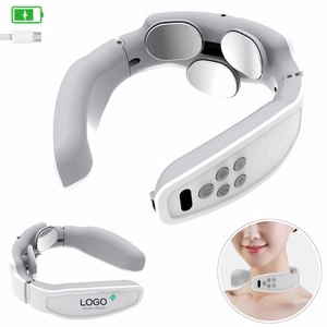 Rechargeable Electric Pulse Neck Massager With Magnetic Pads