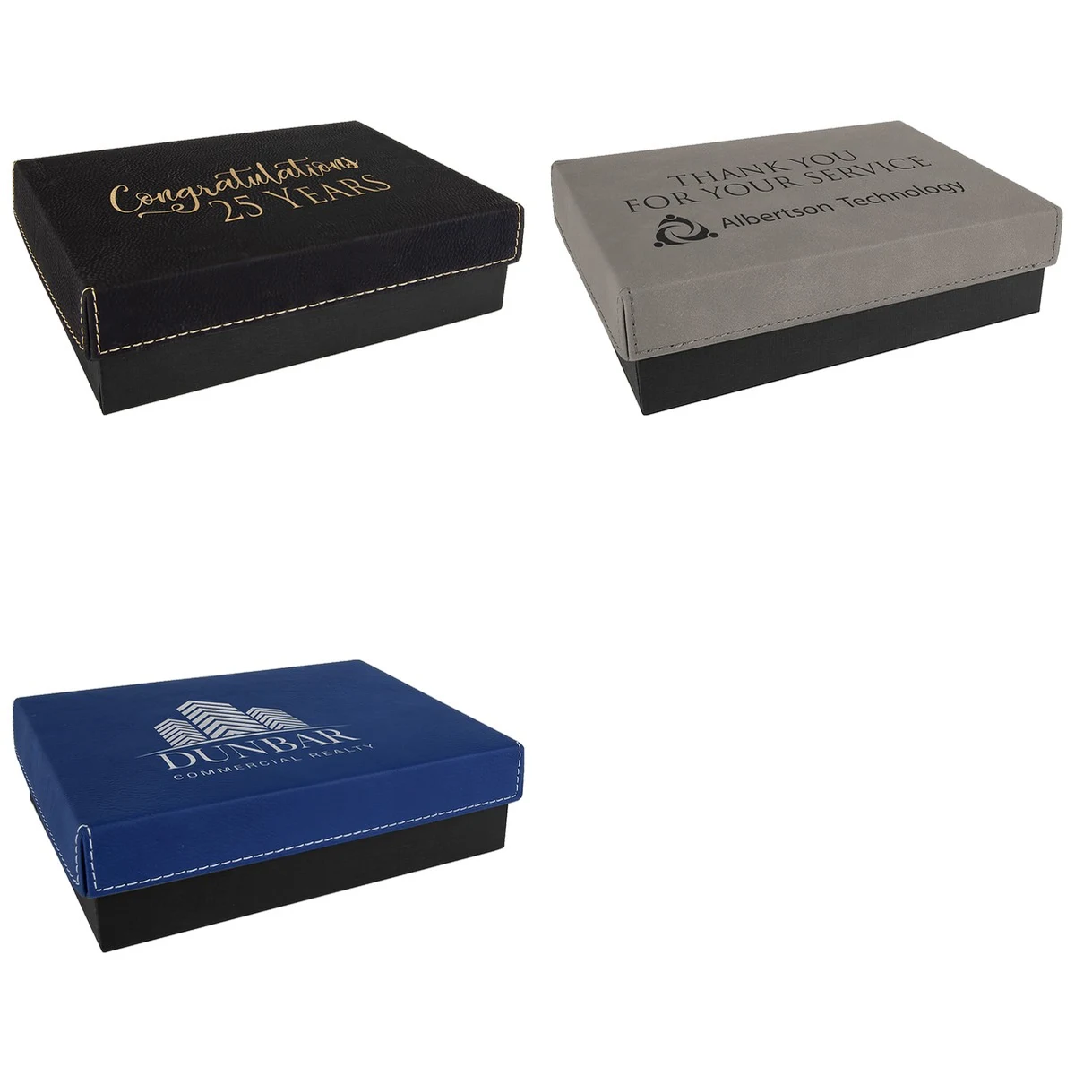 7 3/8" x 5 3/4" Gift Box with Leatherette Lid 1