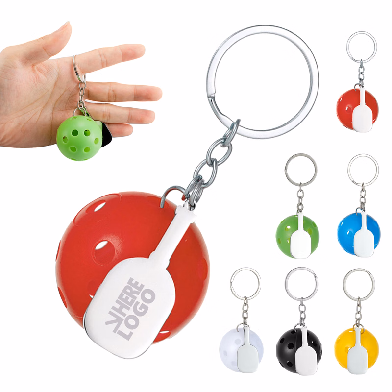 MOQ 20 Pickleball Set Key Chain Sports Gift