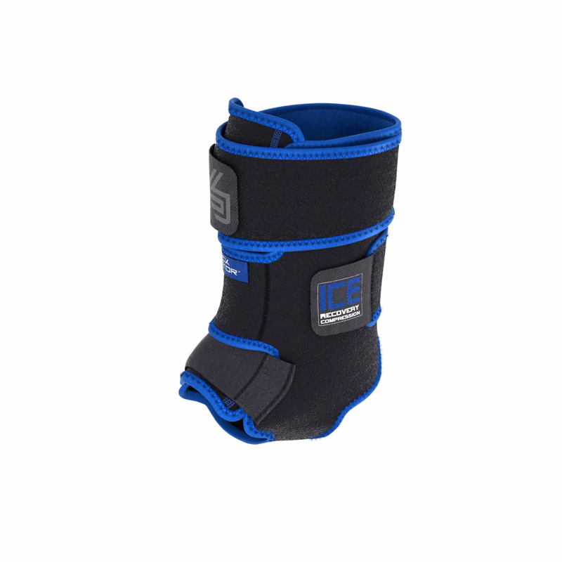 Ice Recovery Comp Ankle Wrap Blk