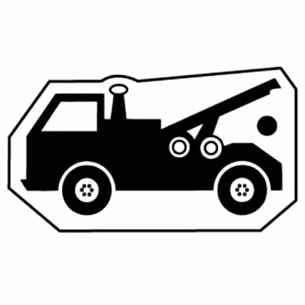 Tow Truck 4 Key Tag - Spot Color