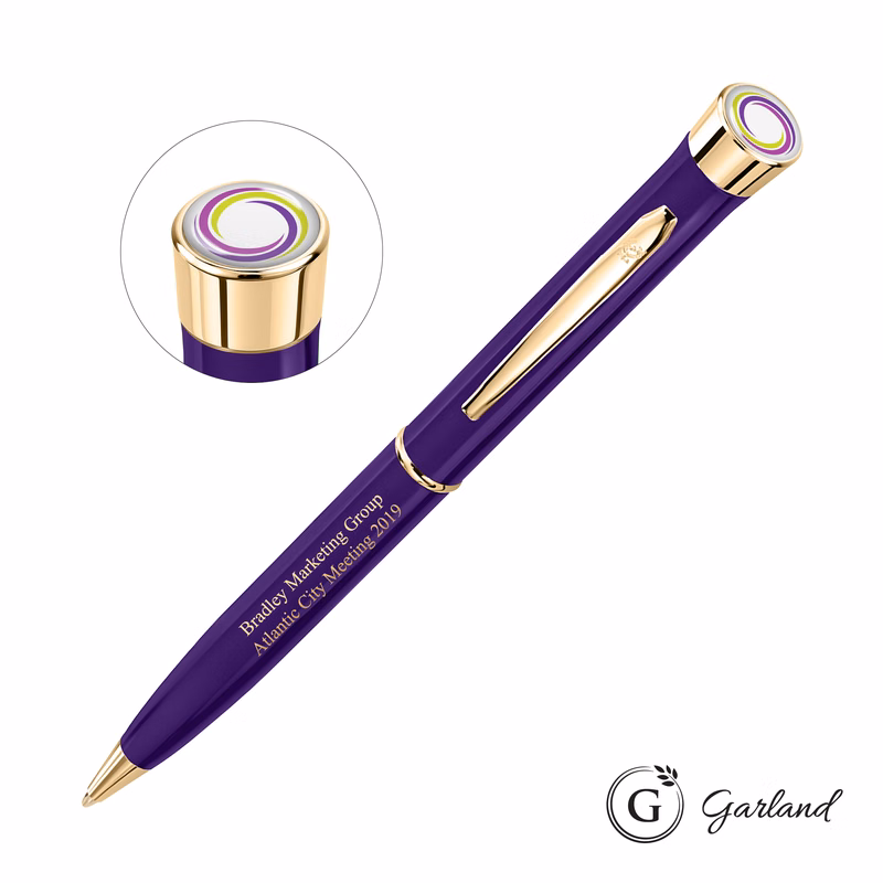 Garland® Color Custom Twist Ballpoint Pen - Gold Accent