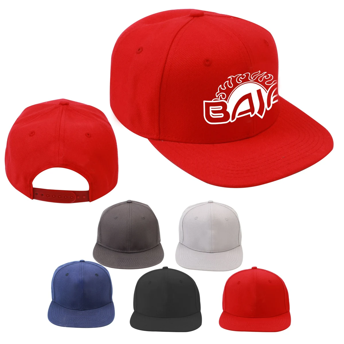 Flat Bill Baseball Cap 1