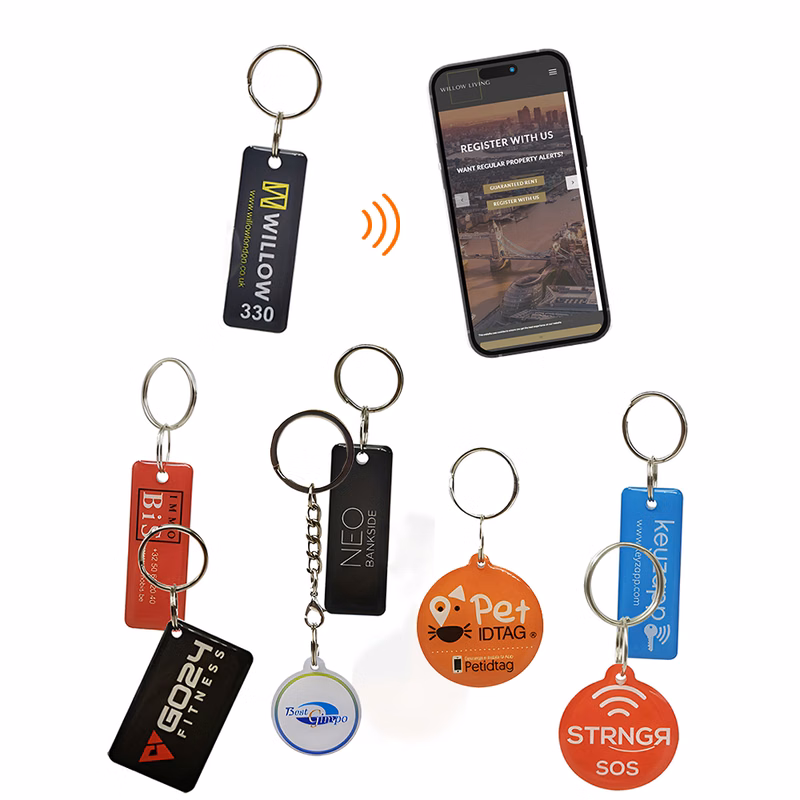 Color Epoxy NFC Keychain