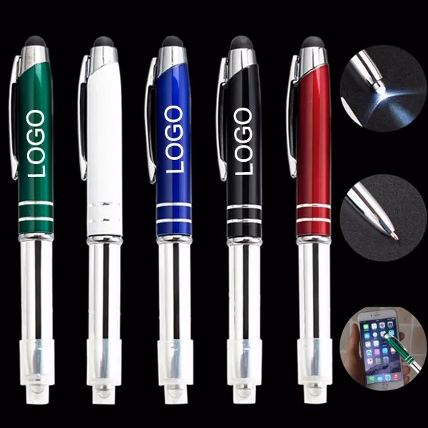 Mercury Stylus Metal Pen with Flashlight