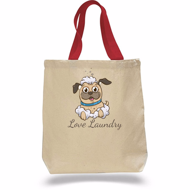 Sublimation 12 oz Poly Canvas Tote Bag - 15"W x 15"H x 3"G x