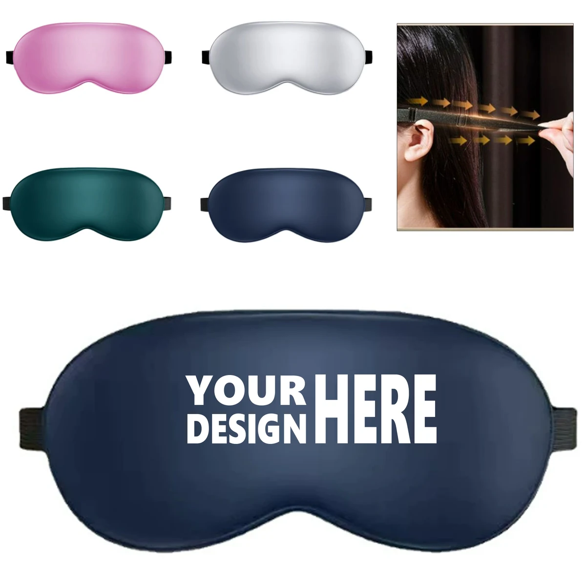 Double-Sided Imitation Silk Blackout Eye Mask 1