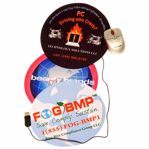 8 in. Diameter x 1/16" Round Mouse Pad - Full Color Imprint