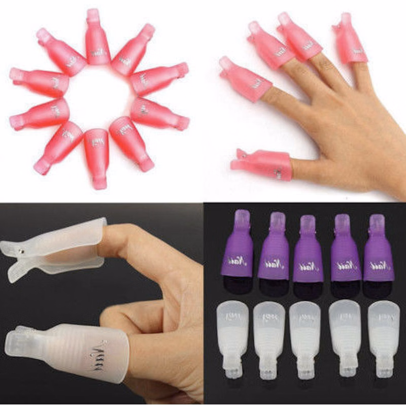 Plastic Acrylic Nail Clip / Nail Polish Remover Clips / Fingernail Cleaner Cap Clip