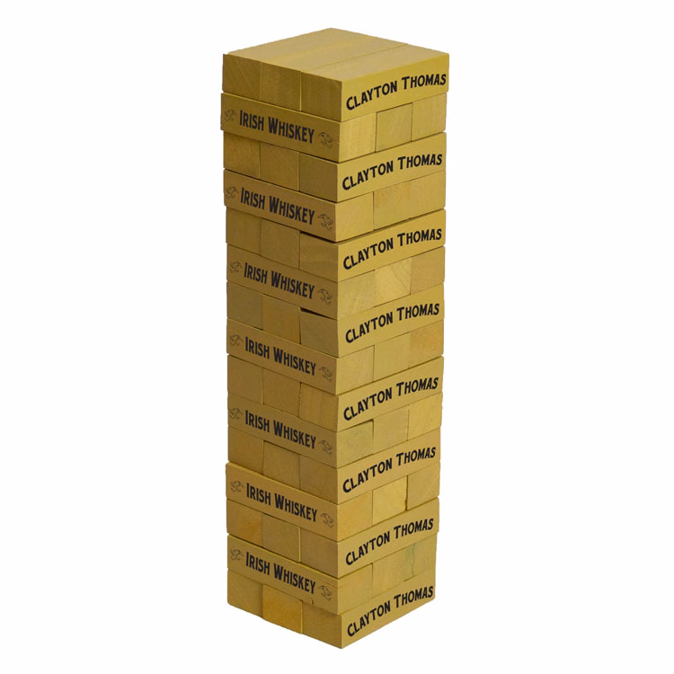 Tabletop Toppling Tower Blocks Game (W/ 2 Custom Imprints and 1 Custom Color Finish)