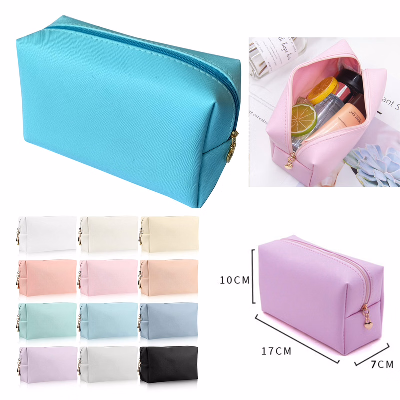Water Resistant PU Leather Cosmetic Bag