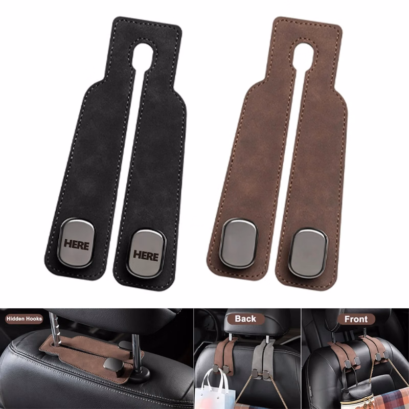 Car Seat Leather Hooks For Headrest