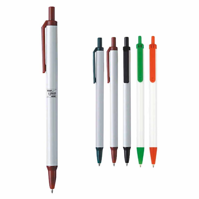 Classic Plastic Ballpoint Pen w/Clip