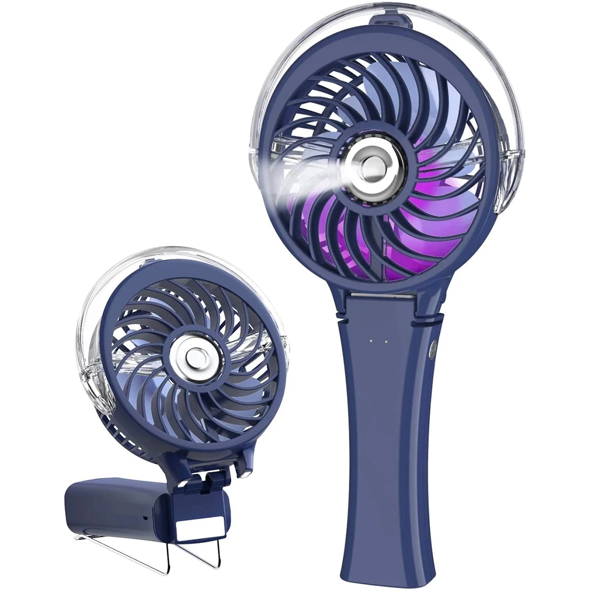 Portable Handheld Misting Fan With 7 Colorful Nightlight 1