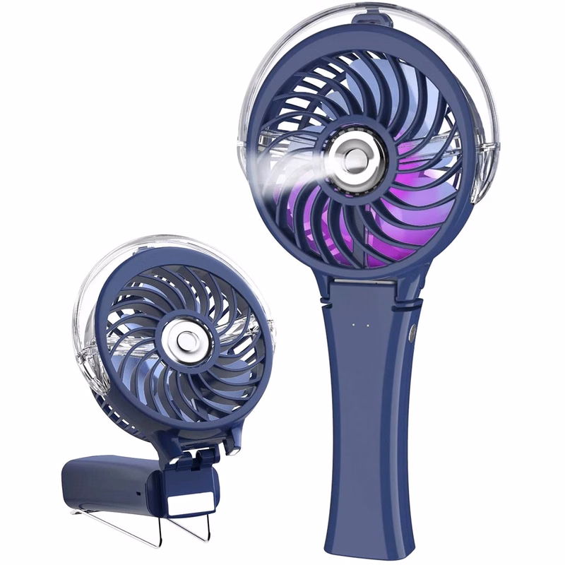 Portable Handheld Misting Fan With 7 Colorful Nightlight