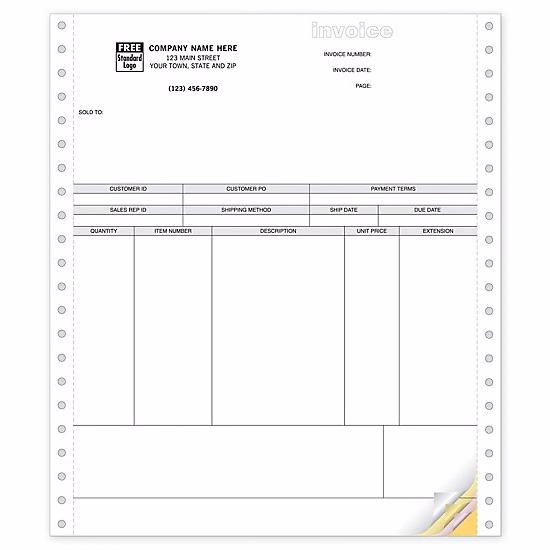 Product Invoices, Continuous, Classic