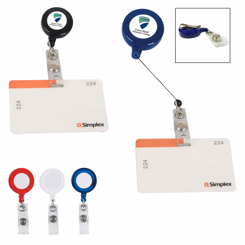 Retractable Badge Holder With Laminated Label