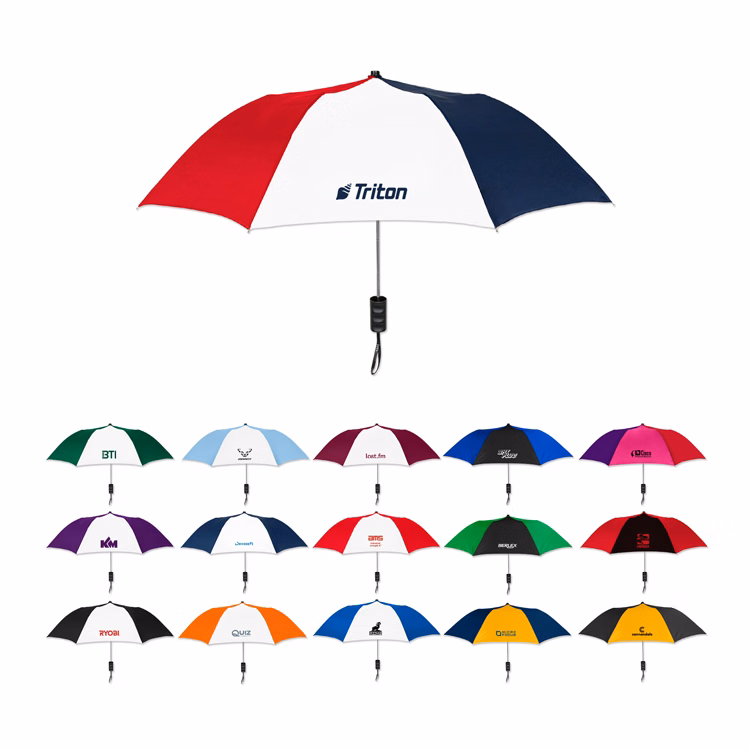 Elite Compact Folding Umbrella - 2 Color Panels