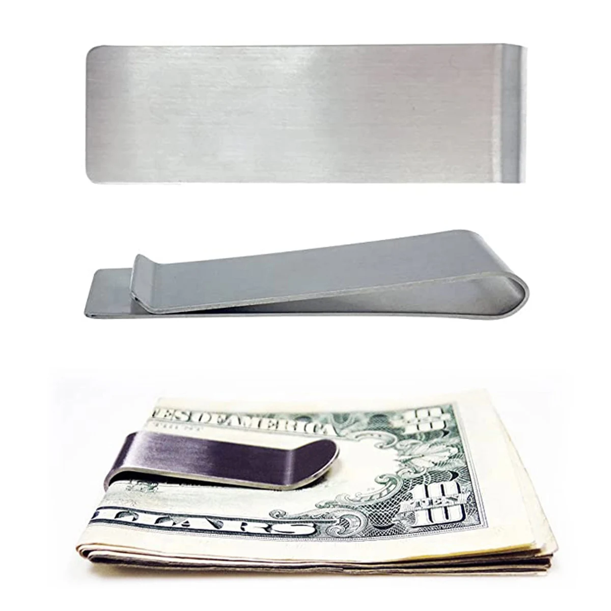 Stainless steel wallet clip 1