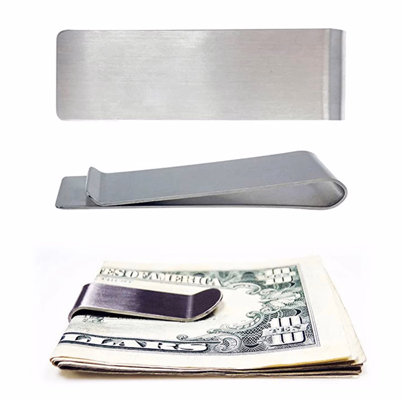 Stainless steel wallet clip