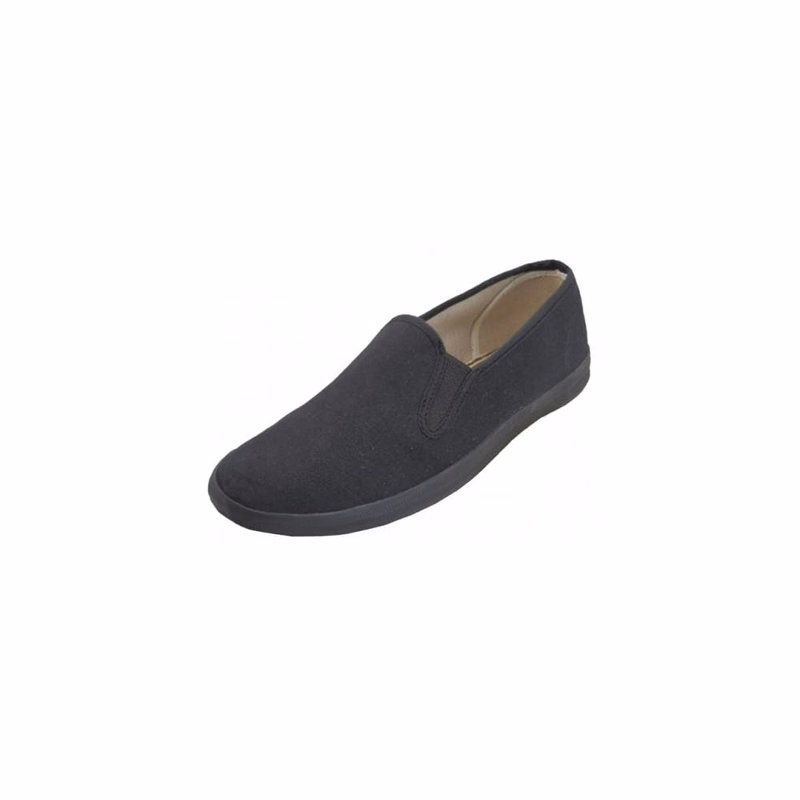 Women's Slip-on Canvas Shoes - Size 6-11 Black