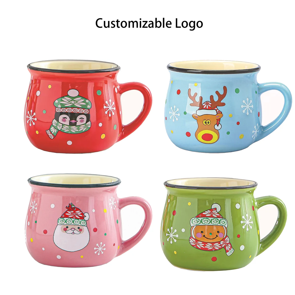 Ceramic Christmas Mousse Cup With Customizable Logo 1