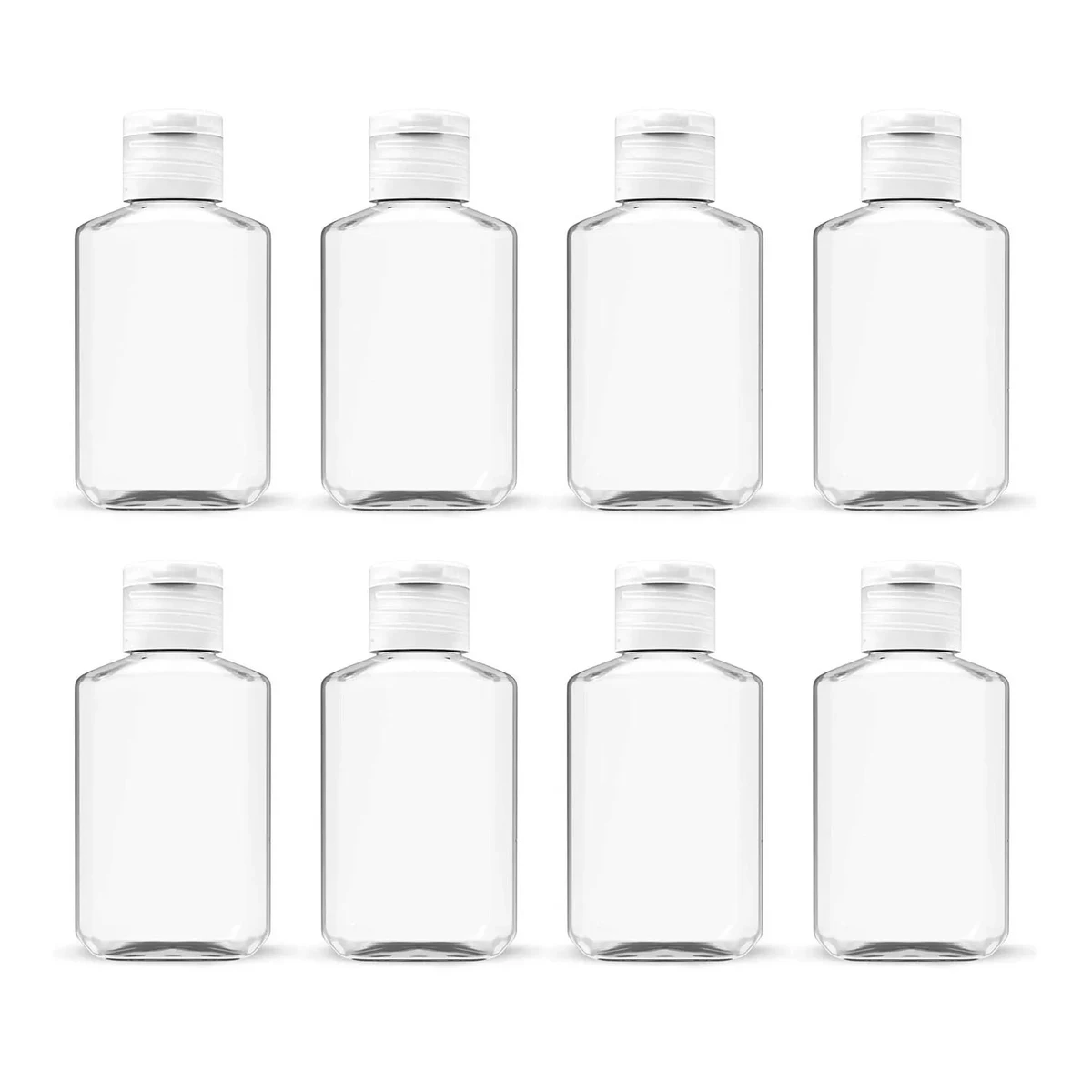 Clear Plastic Refillable Flip Top Bottles for Hand Sanitizer 1
