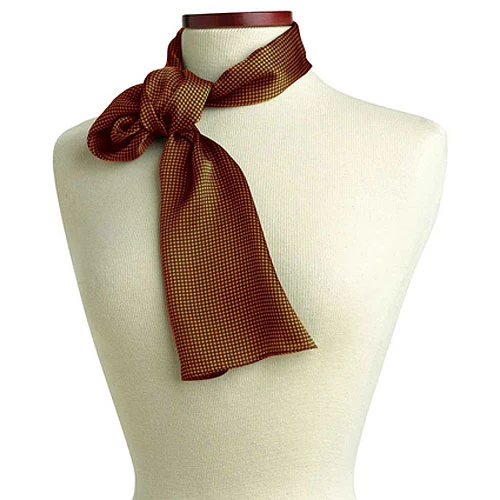 Brown Carlton Silk Scarf - 8"x45" 1