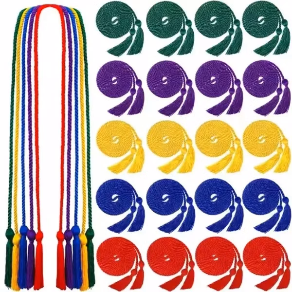 Custom Multi-Color Honor Cord Lanyard — Graduation & Academic Achievement Regalia