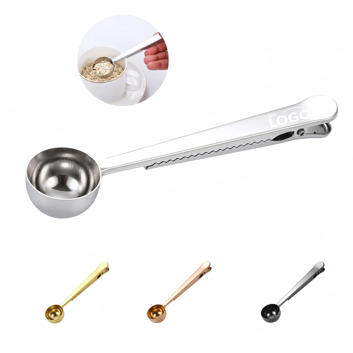 Stainless Steel Coffee Spoon & Sealing Clip 1