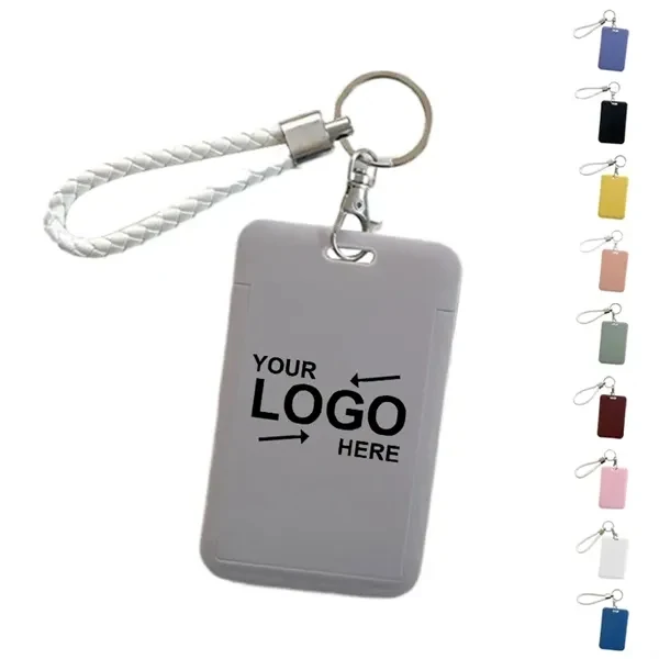 Custom Plastic ID Card Holder With Keychain Closure — Versatile Badge Organizer 1
