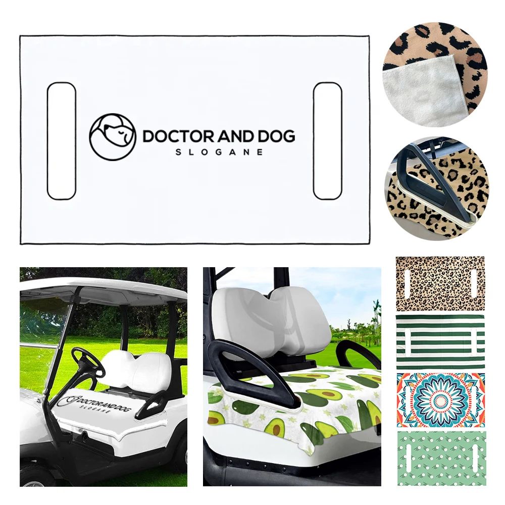 Custom Microfiber Golf Cart Seat Cover Towel 1