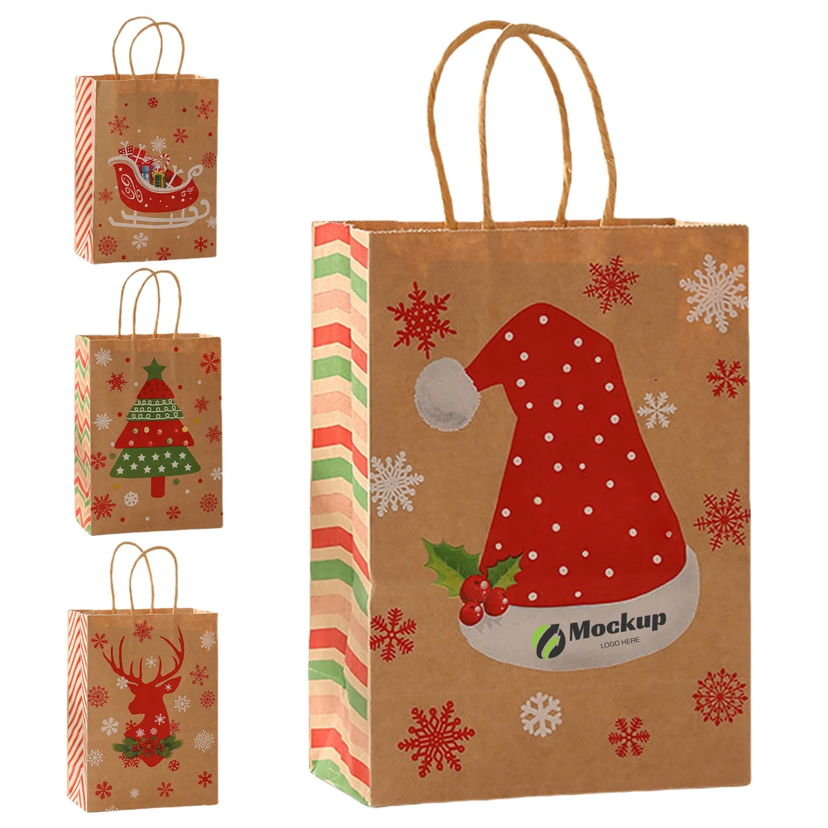 Brown Paper Gift Bag with Handle 1