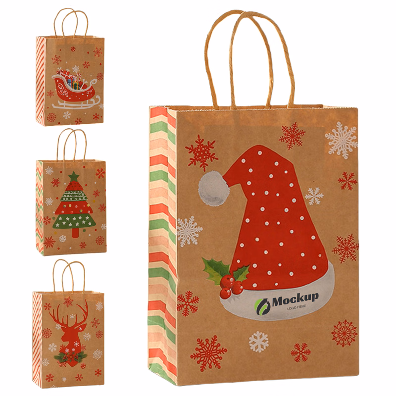 Brown Paper Gift Bag with Handle