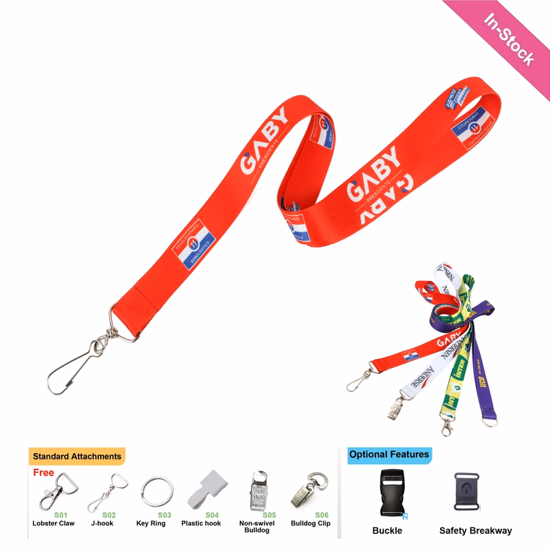 3/4" Full color Polyester Dye-sublimated lanyard