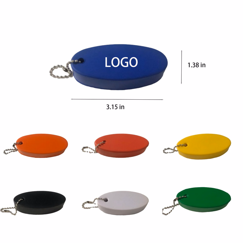 Oval PU Float Key Ring