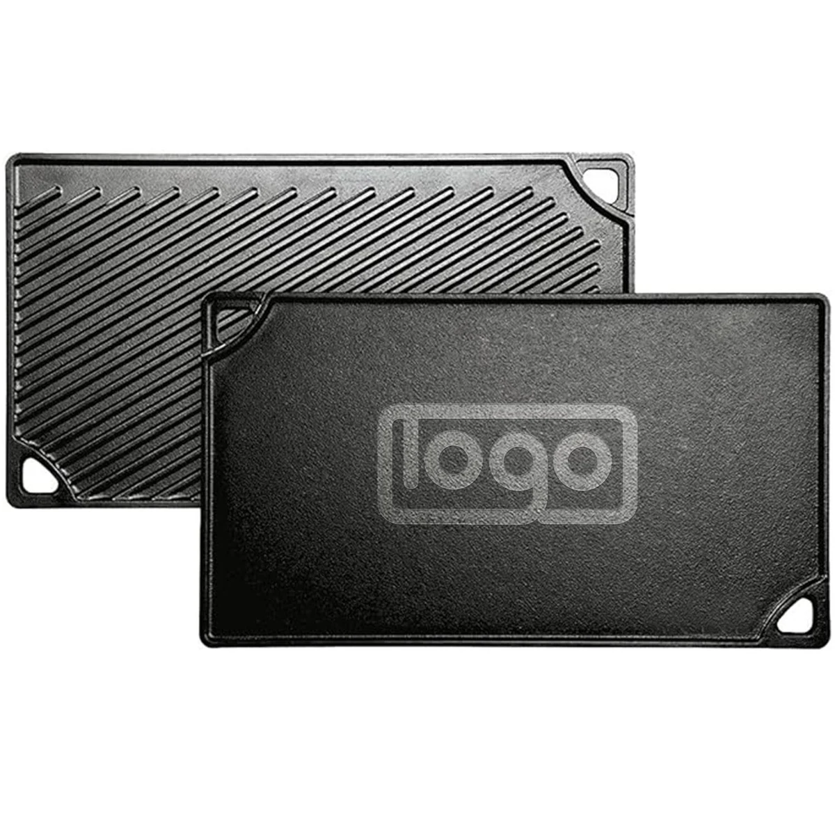 16.7x9.5 IN Cast Iron Rectangular Reversible Grill/Griddle 1