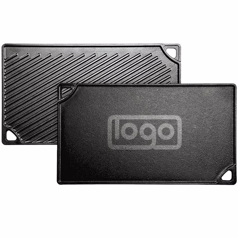 16.7x9.5 IN Cast Iron Rectangular Reversible Grill/Griddle