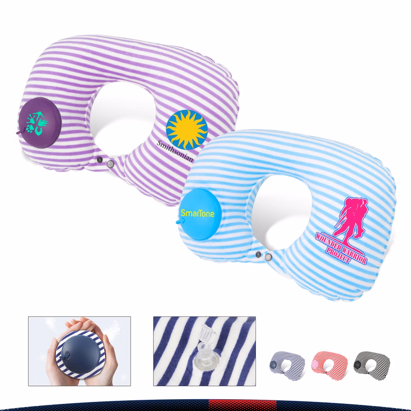 Striped Inflatable Pillow