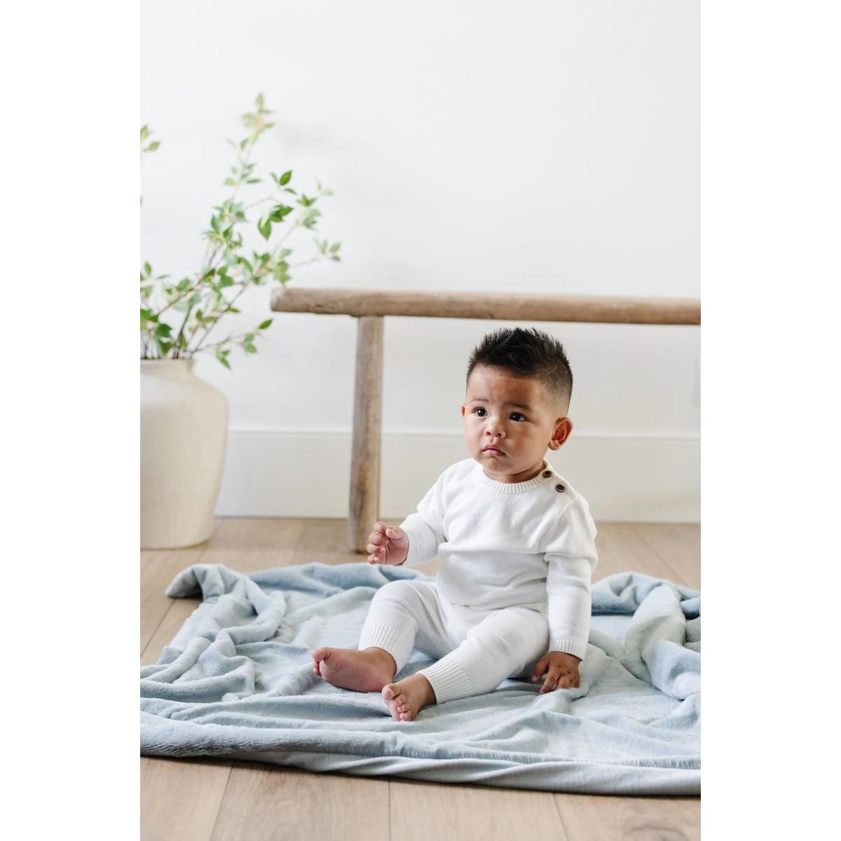 Lush Chambray-Receiving Luxury Blanket (30x40) 1