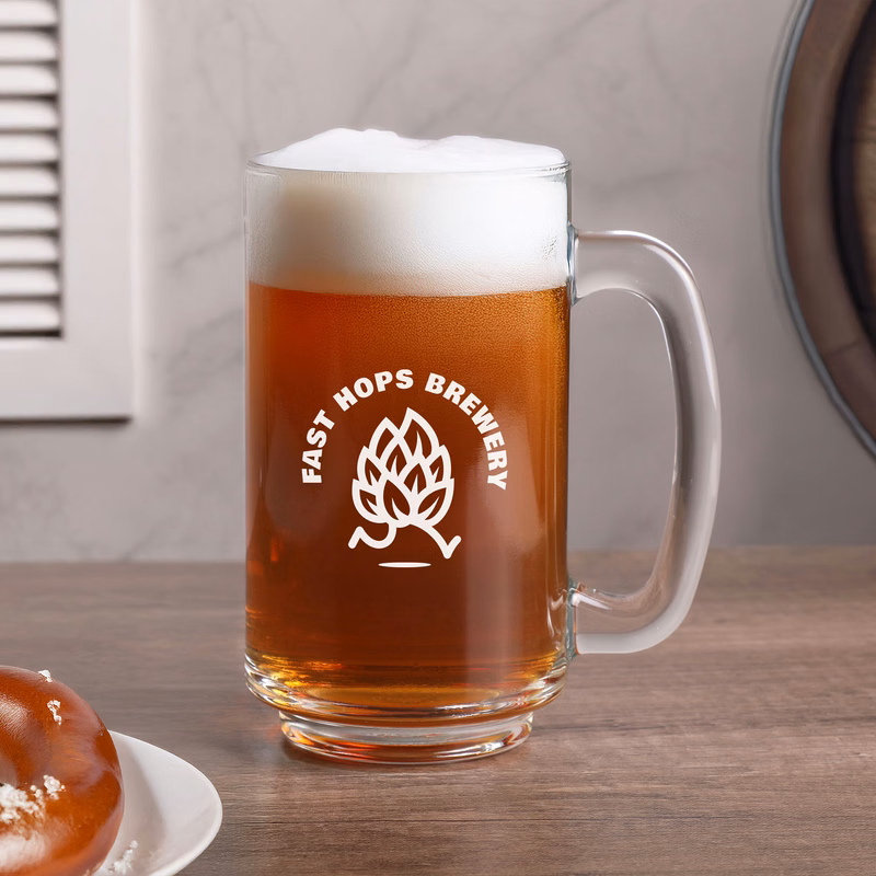 14 Oz. Glass Beer Mug