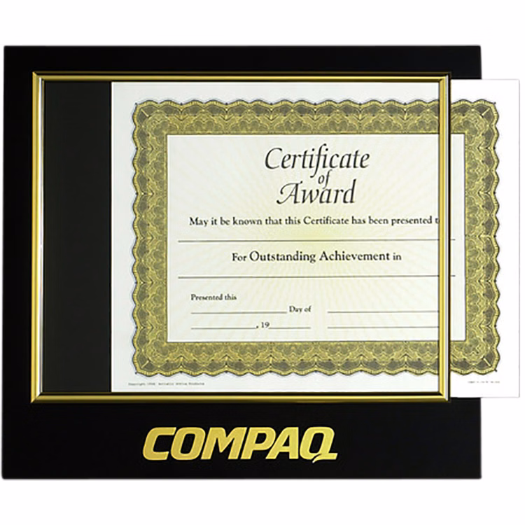 Slide In Certificate Holder with Logo-Slim Line
