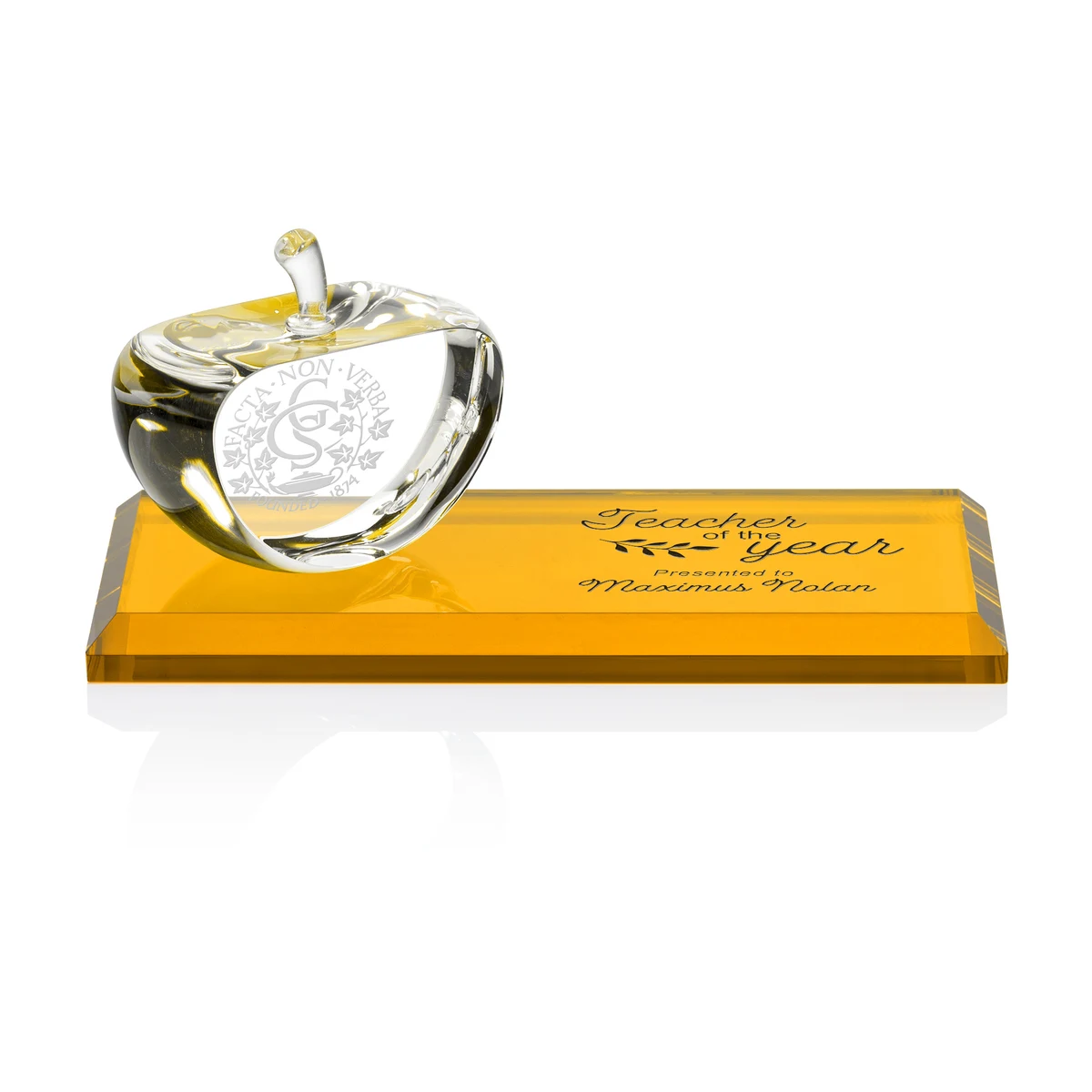 Argyle Apple Award on Base 1