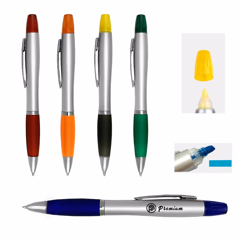 Ballpoint Pen with Highlighter Tip