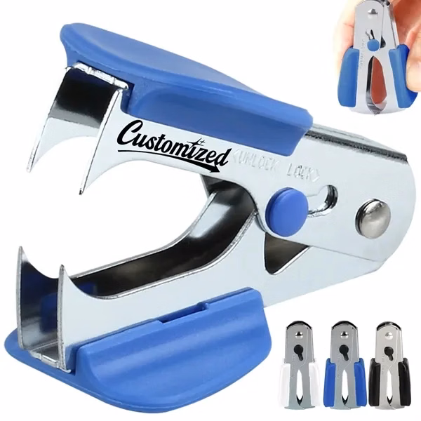 Custom Metal Staple Remover with Ergonomic Grip — Compact Office Desk Accessory Promo