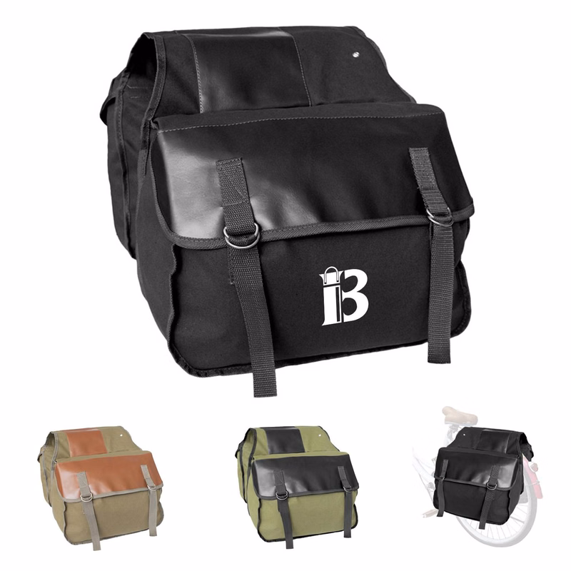 Canvas Heavy-Duty Rear Rack Bag for Biking